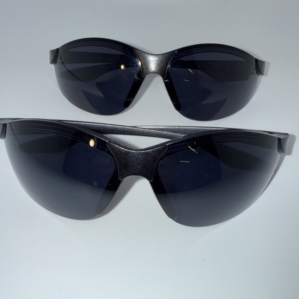 Lot of 2 Authentic Solar Comfort Polycarbonate Sunglasses- 6706 UV Wrap Black - Picture 5 of 13